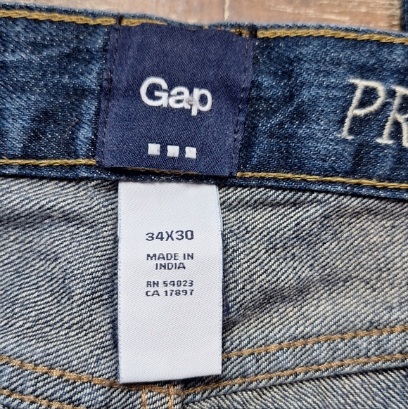 GAP Men’s Premium Boot‎ Fit Jeans 34x30 Blue Denim Classic Stretch Wiskering - Picture 5 of 11